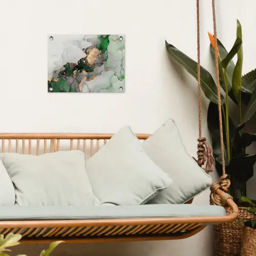 Marmer - Goud - Groen - Luxe tuinposter los doek klein -sfeer7