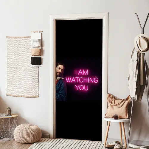 Man - Tekst - Neon deurposter klein -sfeer6