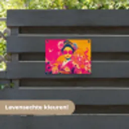 Vrouw - Zonnebril - Abstract - Oranje tuinposter los doek klein -sfeer3