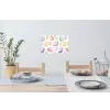 Eieren - Kleurrijk - Patroon Muursticker klein -eettafel
