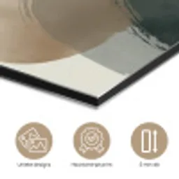 Minimalistisch - Cirkels - Penseelstreken - Beige aluminium wit klein -closeup_NL