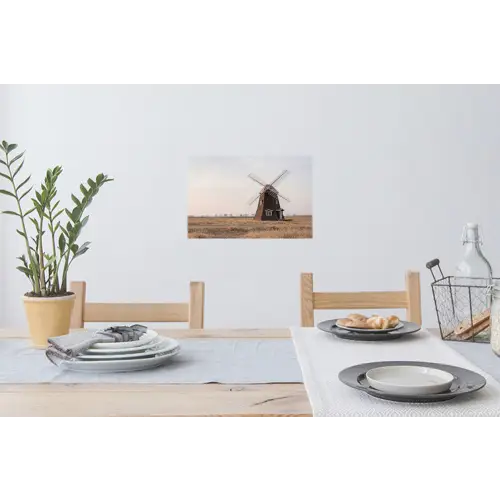 Windmolens - Landschap - Veld Muursticker klein -eettafel