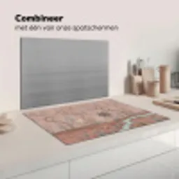 Nostalgisch - Reigers - Roze Inductie beschermer vinyl 3mm klein -wsfeer7_website
