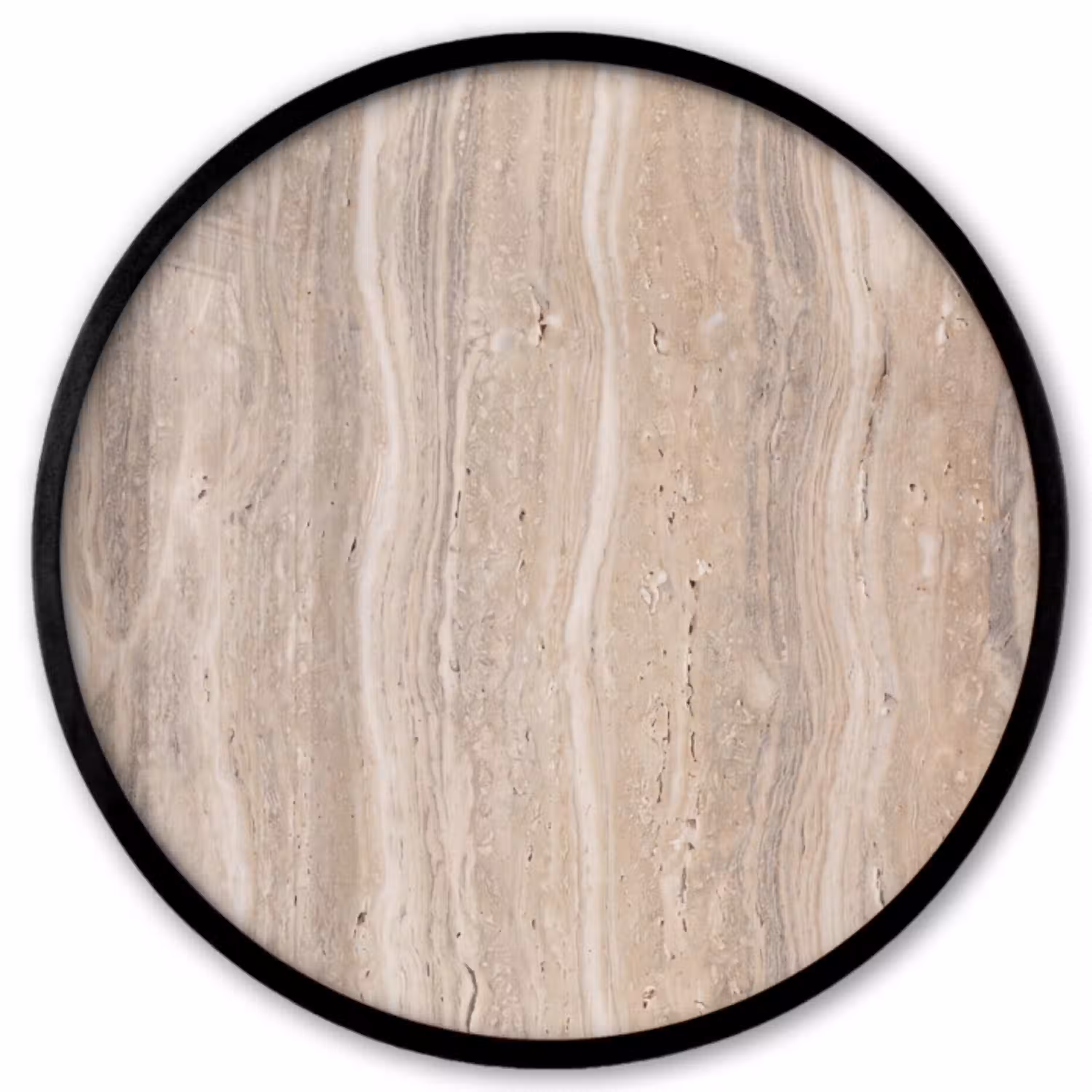 Steen - Patroon - Textuur - Natuurlijk - Beige Fotolijst rond zonder passe partout klein -3d