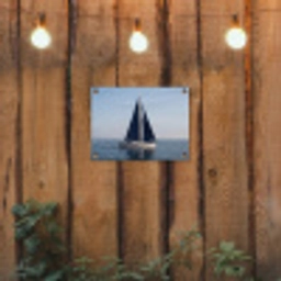 Zeilboot - Zee - Blauw tuinposter los doek klein -sfeer1