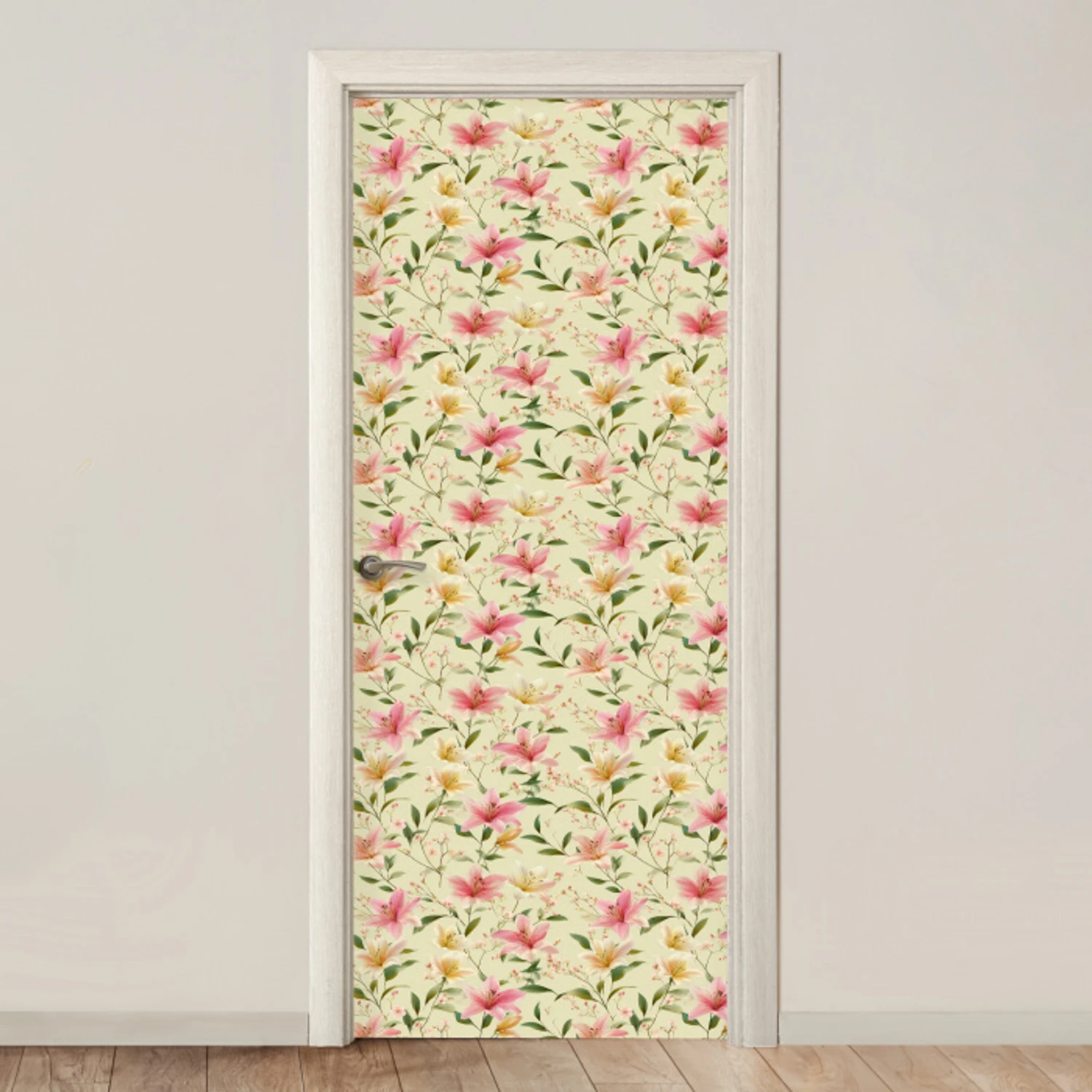 Lelies - Sereen - Kleurrijk deurposter klein 289 -3d_beige