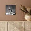 Bengaal - Kat - Tafelkleed - Zwart - Wit - Dier aluminium wit klein -sfeer4
