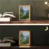 Bloemen - Meer - Bergen - Groen Light Box met kabel (Tafellamp) klein -sfeer3