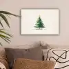 Kerstboom - Illustratie - Ster - Sneeuw canvas 2cm klein -sfeer1