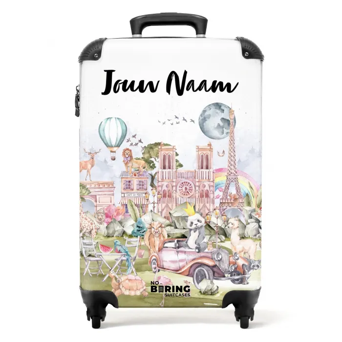 Dierlijke fantasiestad NBS - Handbagage koffer - Kinderen Unisex middel -productfoto_recht