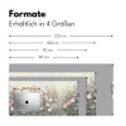 Bloemen - Tuin - Natuur - Kleurrijk Muismat XXL klein -ysfeer5_duits