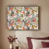 Tropisch - Zomer - Vlinder - Bloemen Textielframe zwart klein 947 -sfeer1