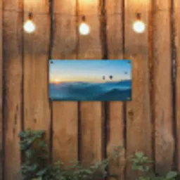 Luchtballonnen - Bergen - Zonsopgang - Landschap tuinposter los doek klein -sfeer1