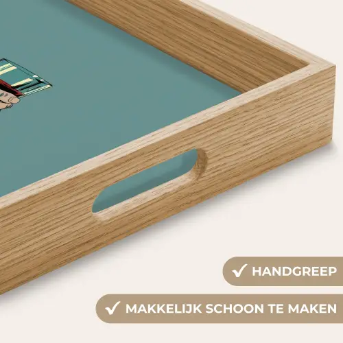 Arm - Glas - Pak - Blauw Dienblad Rechthoek middel -USP_HandgreepNL