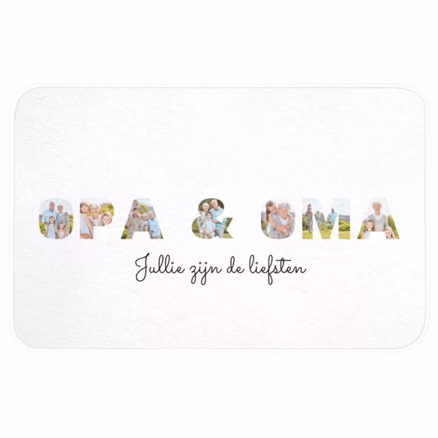 Gepersonaliseerde Wc Mat - Opa & Oma - Lettercollage