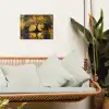 Boom - Verflook - Hert - Natuur - Goud tuinposter los doek klein -sfeer7