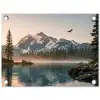 Bergen - Water - Bomen tuinposter los doek klein -3d