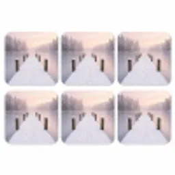 Steiger - Meer - Mist - Winter - Serene onderzetter kurk middel -3d