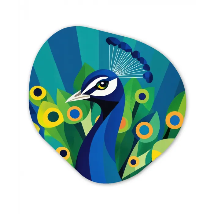 Pauw - Cirkels - Blauw Wandcirkel Organisch Forex 3mm klein -3d