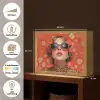 Vrouw - Kleurrijk - Dierenprint - Bloemen Light Box met batterij (Wandlamp) middel -USP_websiteoverzichtNL