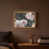 Vintage - Rozen - Romantisch - Bloemen Light Box met batterij (Wandlamp) middel -sfeer4