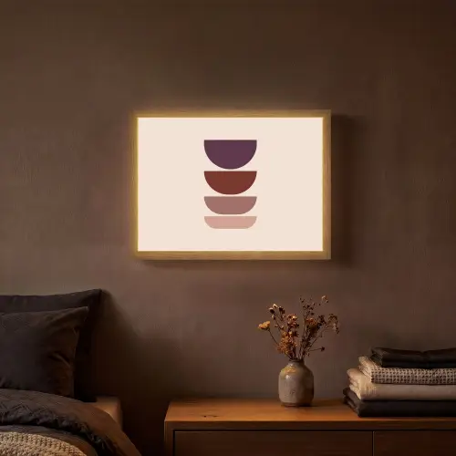 Harmonieus - Symmetrisch - Rood Light Box met batterij (Wandlamp) middel -sfeer4