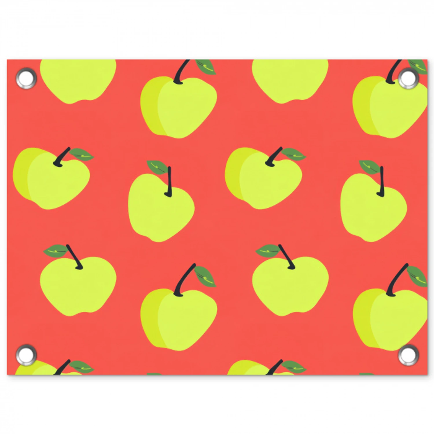 Appels - Modern - Groen tuinposter los doek klein 239 -3d