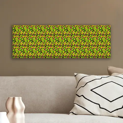 Dieren - Neon - Groen - Panterprint canvas 2cm klein 828 -sfeer3