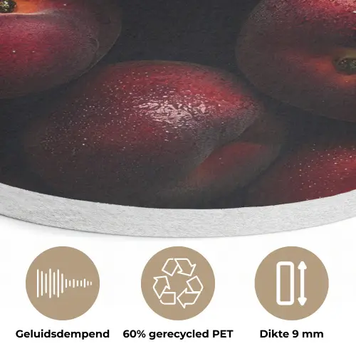 Fruit - Close up - Nectarines Akoestische PET Vilt - Rond klein -closeup_NL