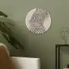 Lijnen - Abstract - Golvend - Zwart Akoestische PET Vilt - Rond klein -sfeer2