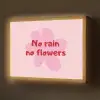 No rain no flowers - Bloem - Roze Light Box met batterij (Wandlamp) middel -z3d_website