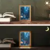 Koraalrif - Vissen - Oceaan - Blauw Light Box met kabel (Tafellamp) klein -sfeer3