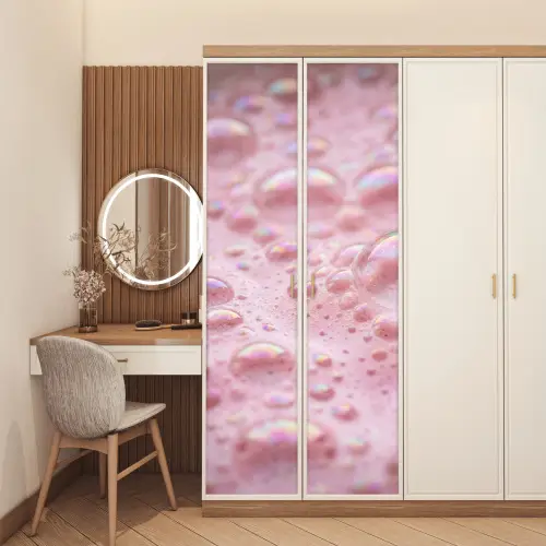 Schuim - Structuur - Roze deurposter klein -sfeer3