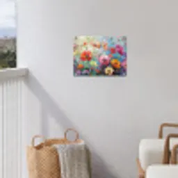 Bloemen - Kleurrijk - Waterverf - Natuur - Zomer tuinposter los doek klein -sfeer8