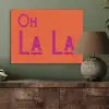 Oh la la - Oranje - Roze - Scheeflettertype PET vilt klein -sfeer2