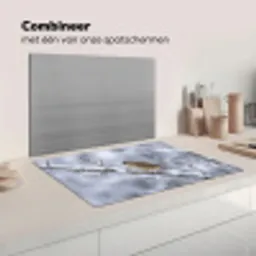 Vogel - Tak - Sneeuw - Winter Inductie beschermer vinyl 3mm klein -wsfeer7_website