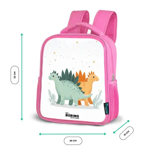 Dinos - Dieren - Sterren Kinderrugzak - Roze middel -productfoto_formaten