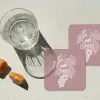 Tros - Druiven - Illustratie - Bladeren onderzetter kurk middel -sfeer4