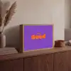 See the good - Oranje - Paars - Smiley Light Box met batterij (Wandlamp) middel -sfeer2