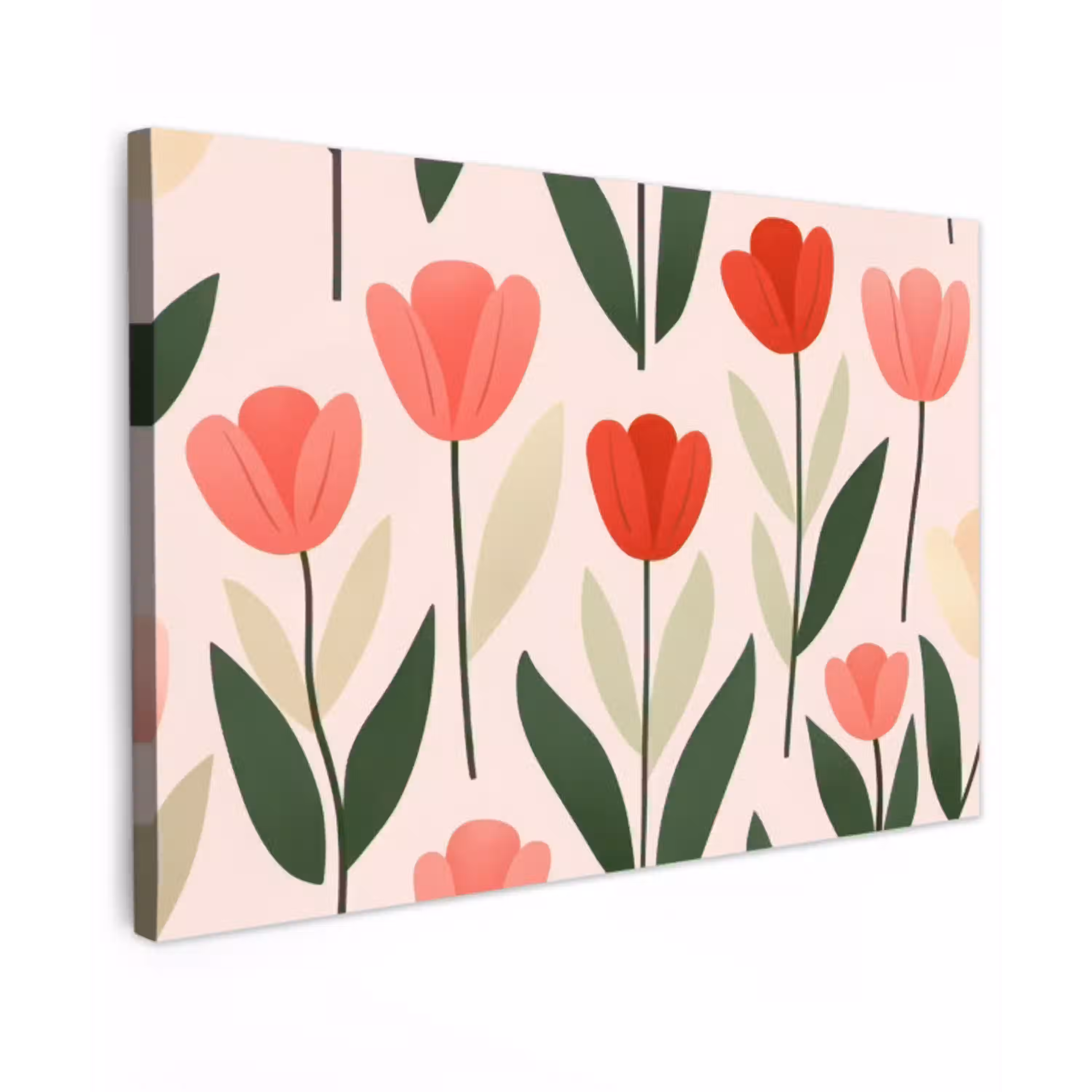 Tulpen - Modern - Roze canvas 2cm klein -z3d