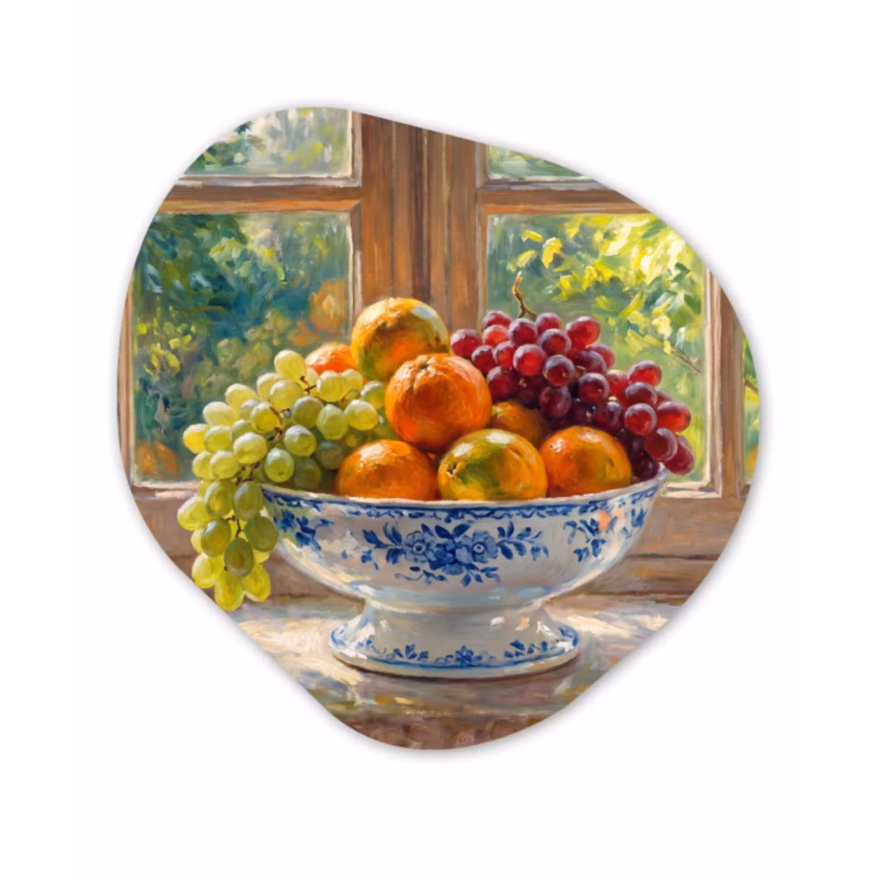 Fruit - Vensterbank - Natuur Wandcirkel Organisch Plexiglas middel -3d