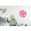 Bloemen - Patroon - Roze Wandcirkel aluminium klein -kinderkamer