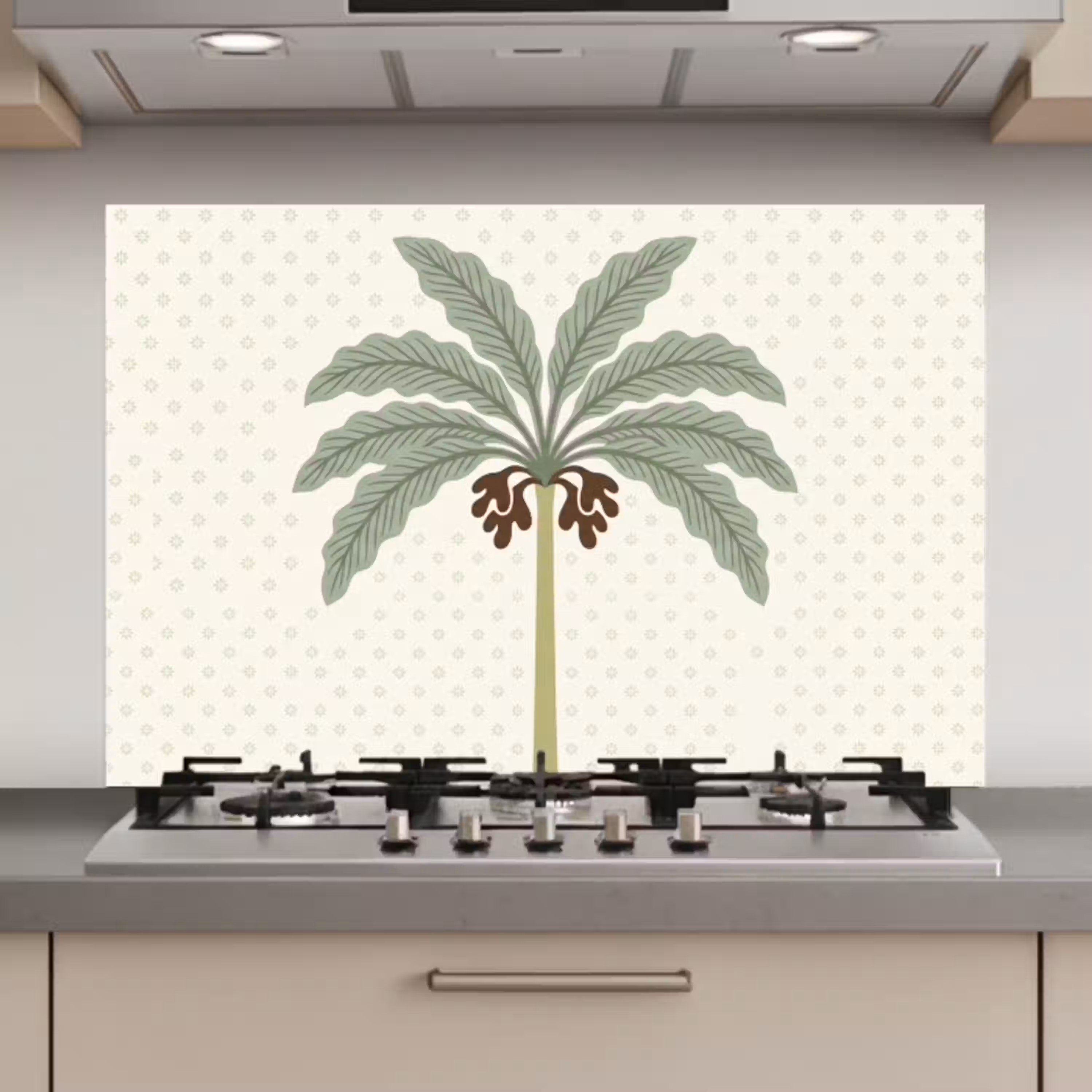 Boom - Bladeren - Groen - Decoratief - Beige keuken achterwand spatscherm klein -3d_website