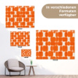 Patroon - Retro - Oranje tuinposter los doek klein 239 -Xsfeer9_DE