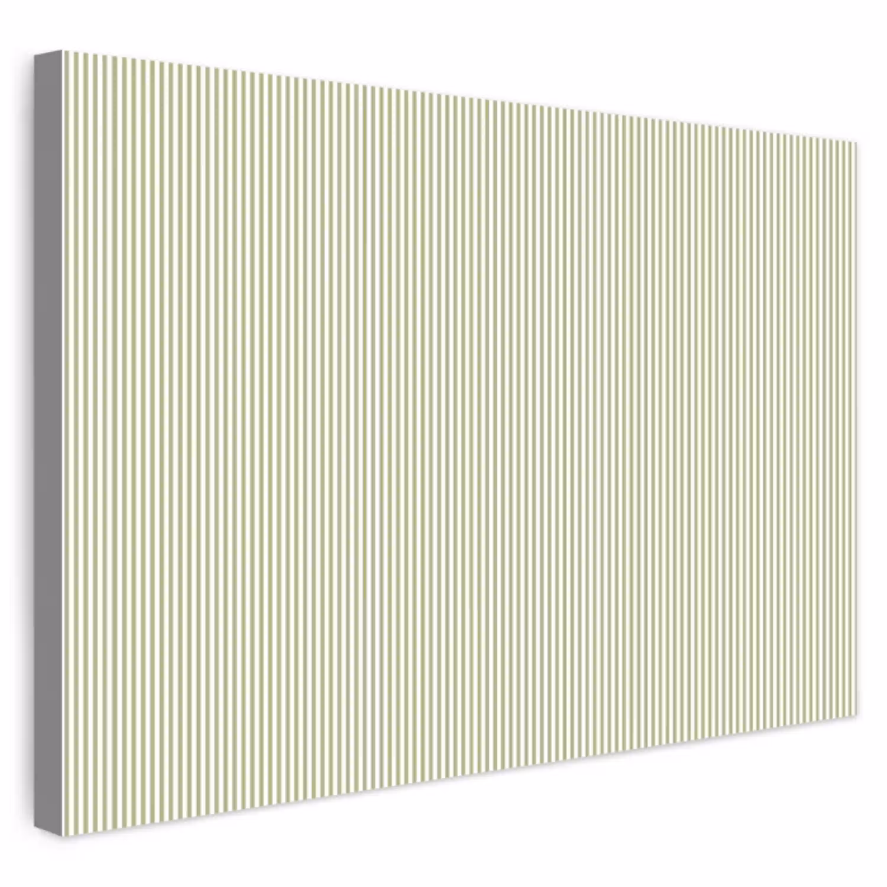 Saliegroen - Strepen - Minimalistisch - Patroon Tuinposter op houten frame 2 cm dik klein 845 -3d