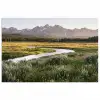 Berglandschap - Rivier - Bos poster papier klein -3d