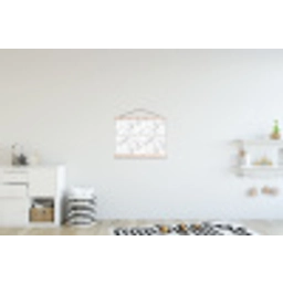 Wit - Marmer - Grijs textielposter latten blank klein 122 -kinderkamer