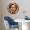 Vrouwen - Portret - Luxe - Goud Fotolijst rond zonder passe partout klein -sfeer2