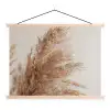 Rijk en pluizig pampagras uit de natuur textielposter latten blank klein -3d