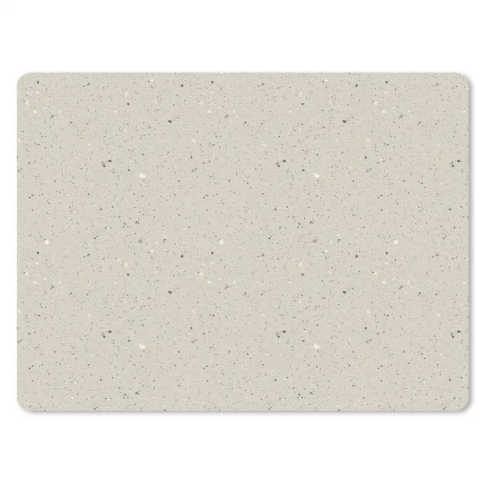 Lichtbeige - Terrazzo - Grijs muismat rubber klein 262 -3d